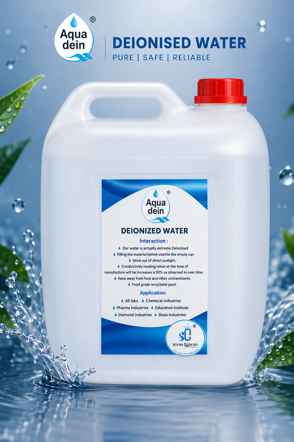 De-ionised water